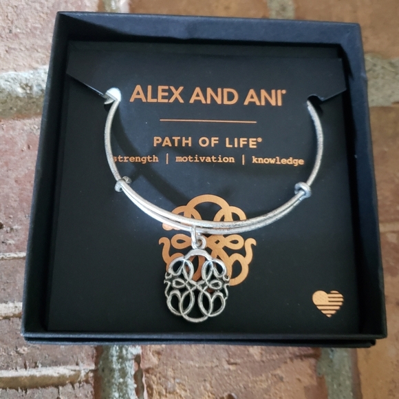 NWT Alex & Ani Silver Path of Life Bracelet - Picture 1 of 3